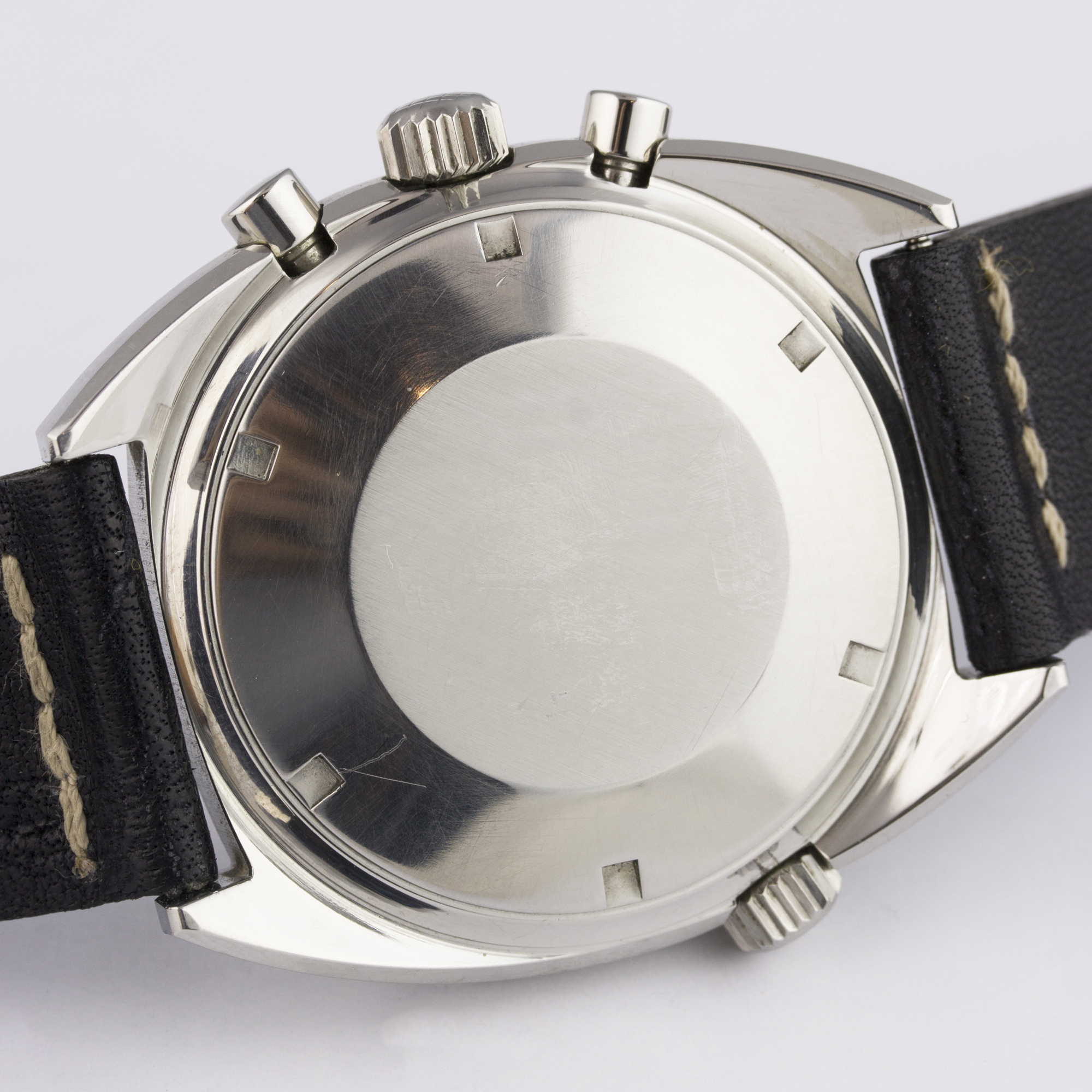 A RARE GENTLEMAN'S STAINLESS STEEL LEMANIA DIVERS CHRONOGRAPH WRIST WATCH CIRCA 1970s, REF. 9658 - Image 7 of 9