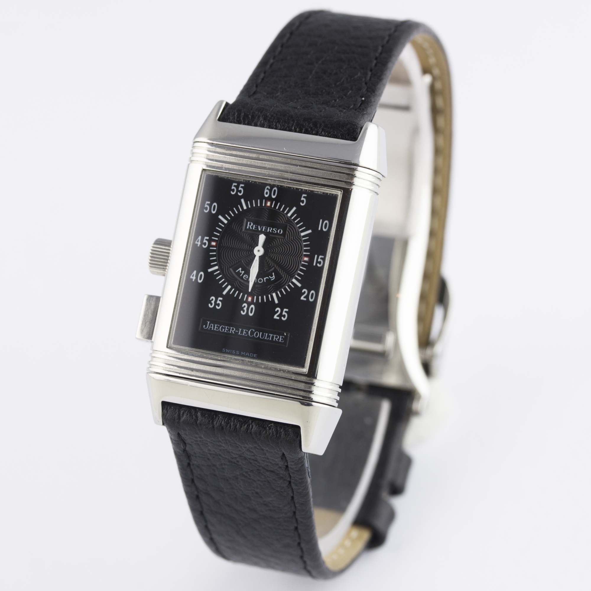 A GENTLEMAN'S STAINLESS STEEL JAEGER LECOULTRE REVERSO MEMORY WRIST WATCH DATED 2000, REF. 255.8. - Image 5 of 9
