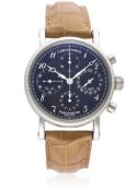 A GENTLEMAN'S STAINLESS STEEL CHRONOSWISS CHRONOMETER AUTOMATIC CALENDAR CHRONOGRAPH WRIST WATCH