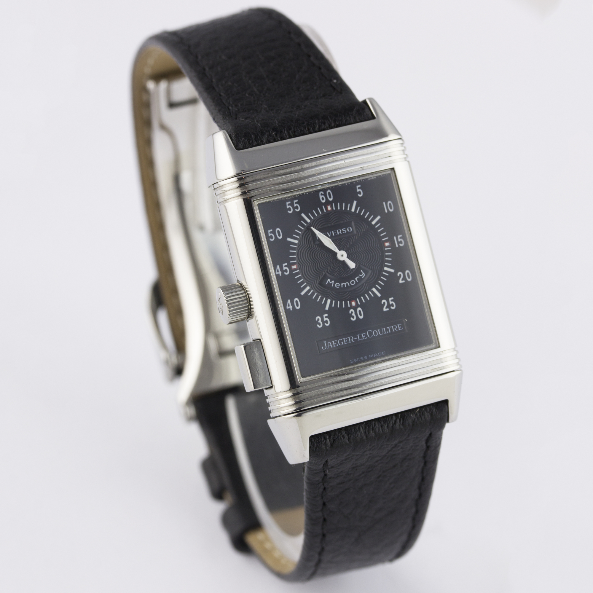 A GENTLEMAN'S STAINLESS STEEL JAEGER LECOULTRE REVERSO MEMORY WRIST WATCH DATED 2000, REF. 255.8. - Image 6 of 9