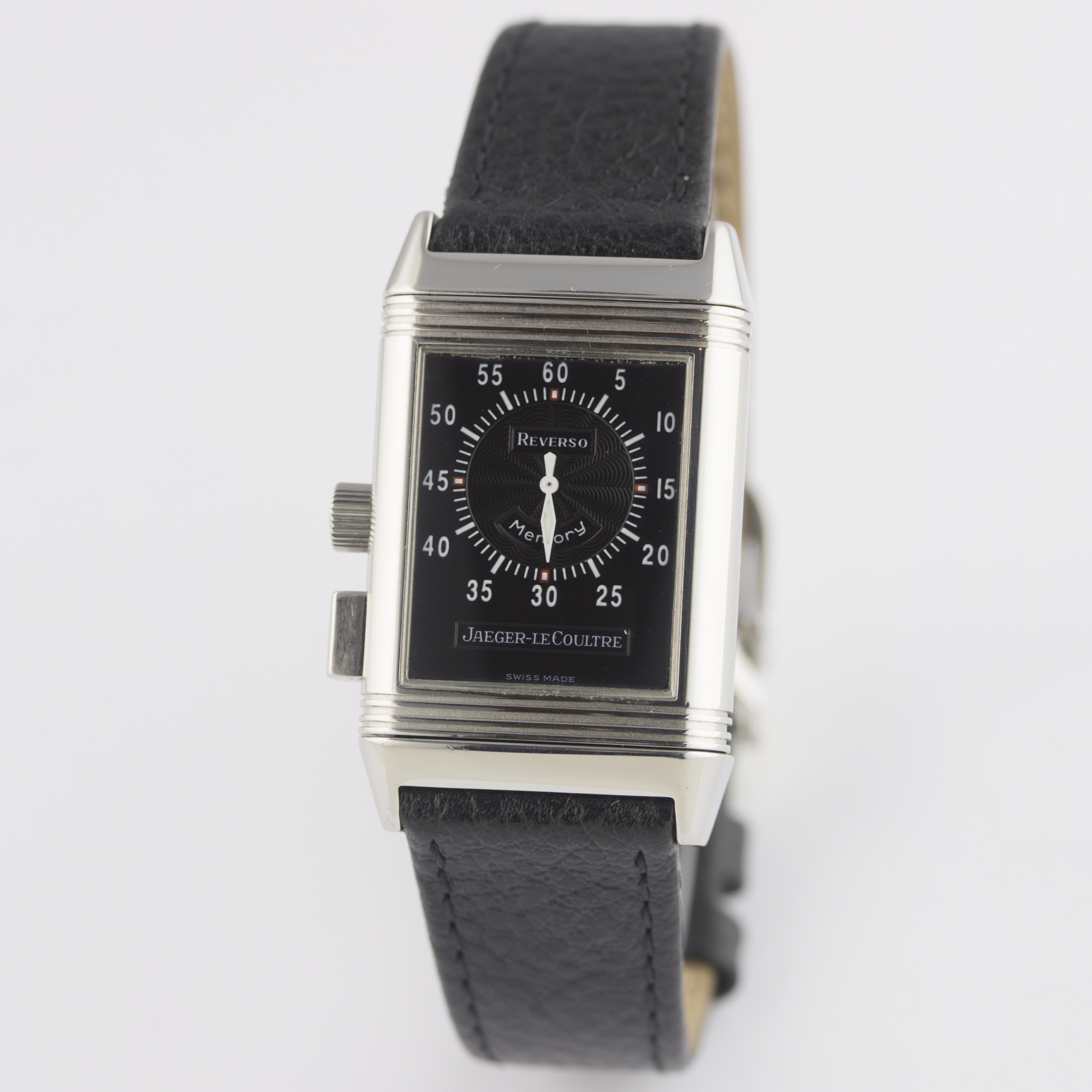 A GENTLEMAN'S STAINLESS STEEL JAEGER LECOULTRE REVERSO MEMORY WRIST WATCH DATED 2000, REF. 255.8. - Image 3 of 9