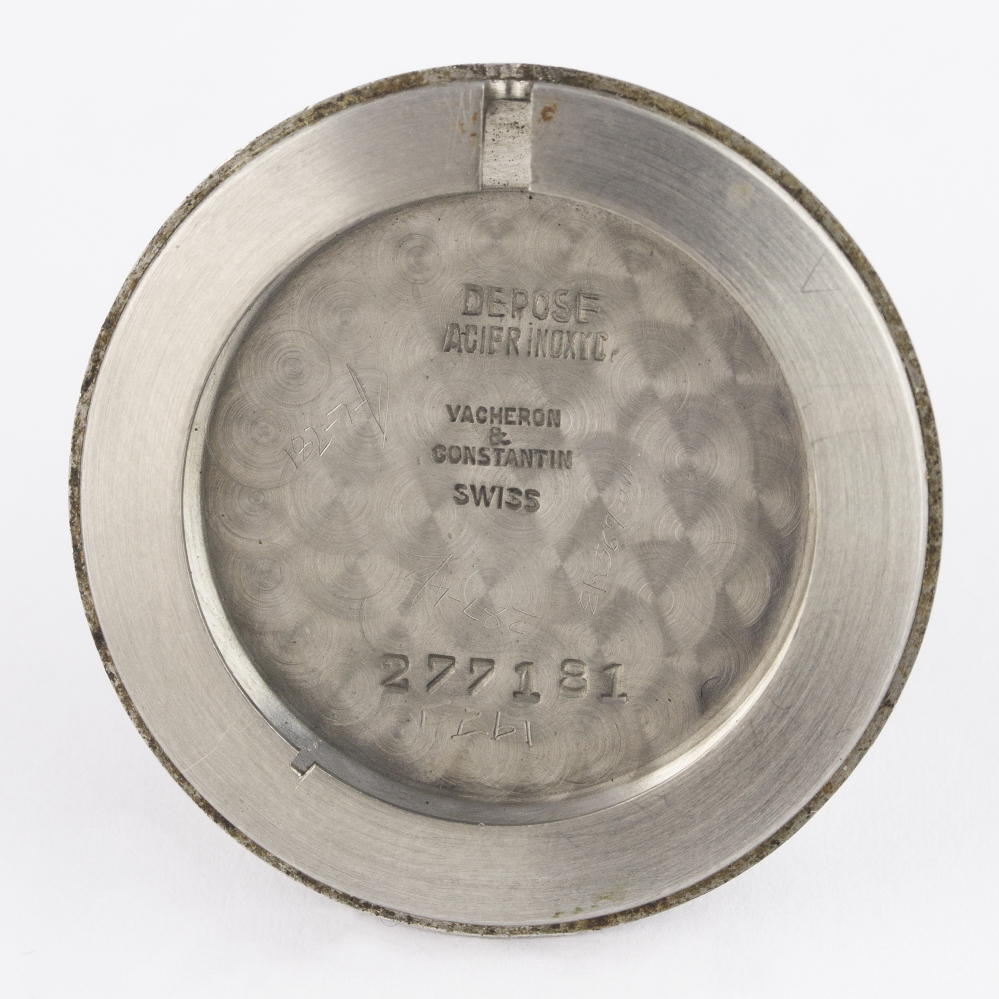 A GENTLEMAN'S STEEL & GOLD VACHERON & CONSTANTIN WRIST WATCH CIRCA 1940s D: Silver dial with bi- - Image 8 of 8