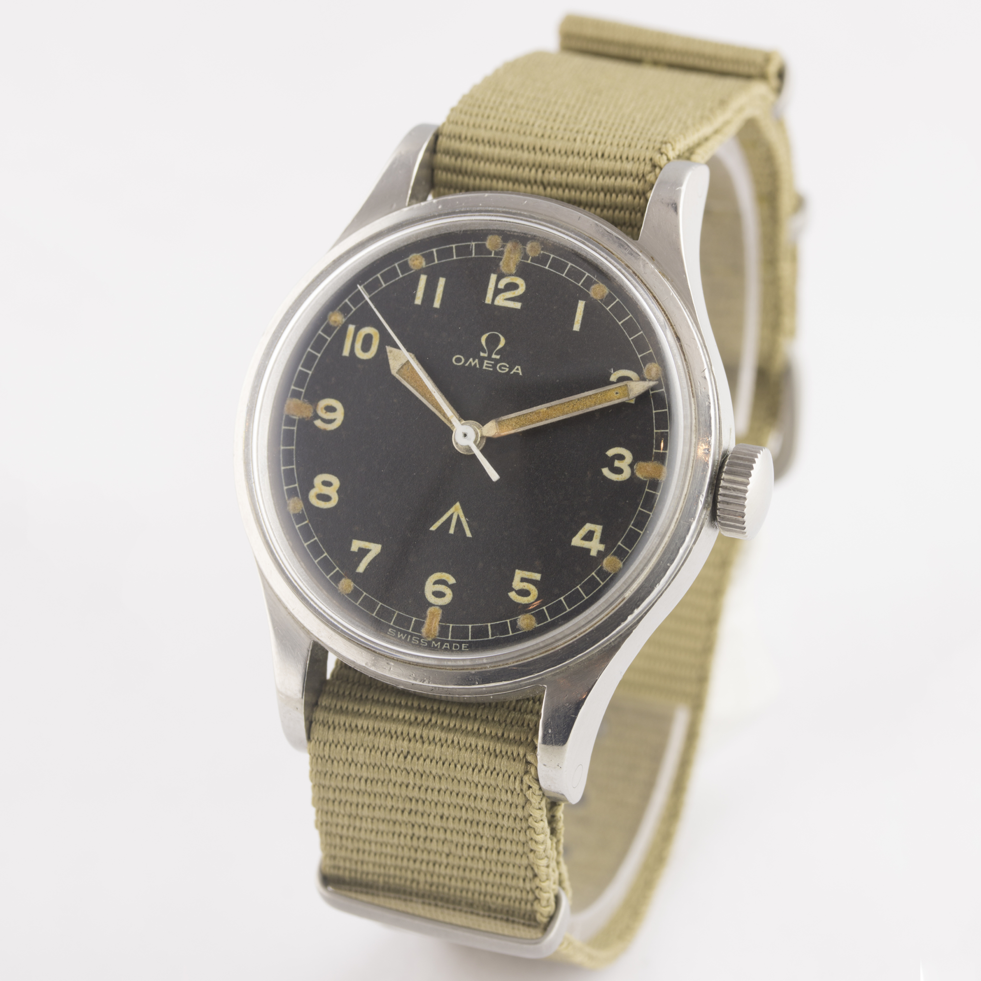 A VERY RARE GENTLEMAN'S STAINLESS STEEL BRITISH MILITARY OMEGA RAF "THIN ARROW" PILOTS WRIST WATCH - Image 5 of 9