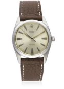 A GENTLEMAN'S LARGE SIZE STAINLESS STEEL ROLEX OYSTER PRECISION WRIST WATCH CIRCA 1950s, REF. 6424