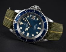 A RARE GENTLEMAN'S STAINLESS STEEL ROLEX TUDOR PRINCE OYSTERDATE "SNOWFLAKE" SUBMARINER WRIST