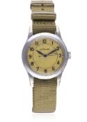 A GENTLEMAN'S BRITISH MILITARY AIR MINISTRY LECOULTRE RAF PILOTS WRIST WATCH CIRCA 1940 D: Silver