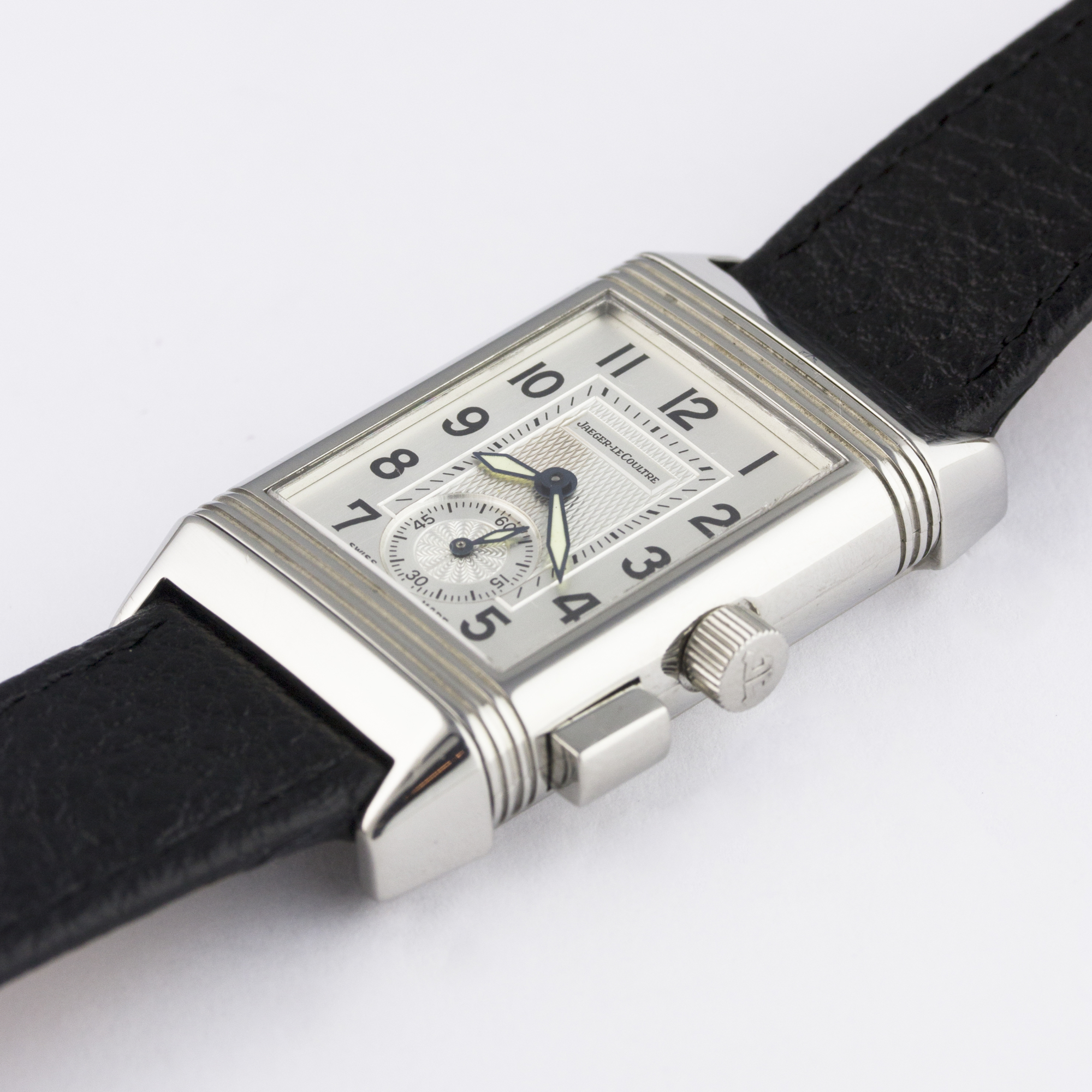 A GENTLEMAN'S STAINLESS STEEL JAEGER LECOULTRE REVERSO MEMORY WRIST WATCH DATED 2000, REF. 255.8. - Image 4 of 9