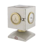 A RARE FOUR SIDED OMEGA SEAMASTER 600 "WEATHER STATION" DESK CLOCK CIRCA 1960s D: Four dials