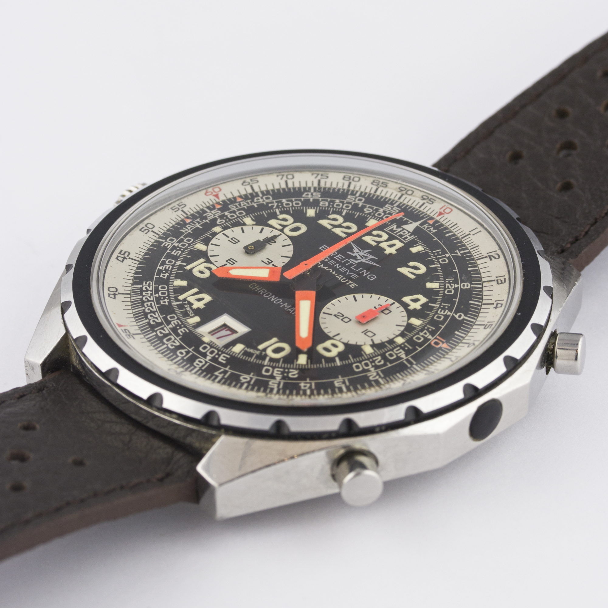 A RARE GENTLEMAN'S STAINLESS STEEL BREITLING CHRONO MATIC COSMONAUTE CHRONOGRAPH WRIST WATCH CIRCA - Image 3 of 6