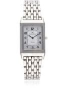 A GENTLEMAN'S STAINLESS STEEL JAEGER LECOULTRE REVERSO CLASSIQUE BRACELET WATCH CIRCA 2000s, REF.