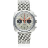 A GENTLEMAN'S STAINLESS STEEL BREITLING TOP TIME CHRONOGRAPH WRIST WATCH CIRCA 1970, REF. 2211 D: