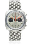 A GENTLEMAN'S STAINLESS STEEL BREITLING TOP TIME CHRONOGRAPH WRIST WATCH CIRCA 1970, REF. 2211 D: