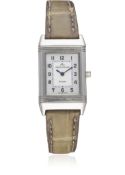 A LADIES STAINLESS STEEL JAEGER LECOULTRE REVERSO WRIST WATCH CIRCA 1990s, REF. 260.8.08 D: Two tone