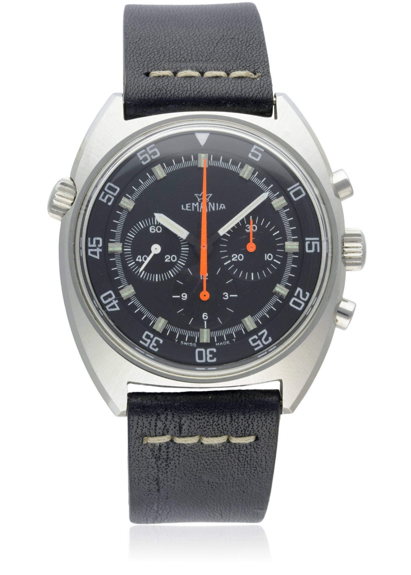 A RARE GENTLEMAN'S STAINLESS STEEL LEMANIA DIVERS CHRONOGRAPH WRIST WATCH CIRCA 1970s, REF. 9658 - Image 2 of 9