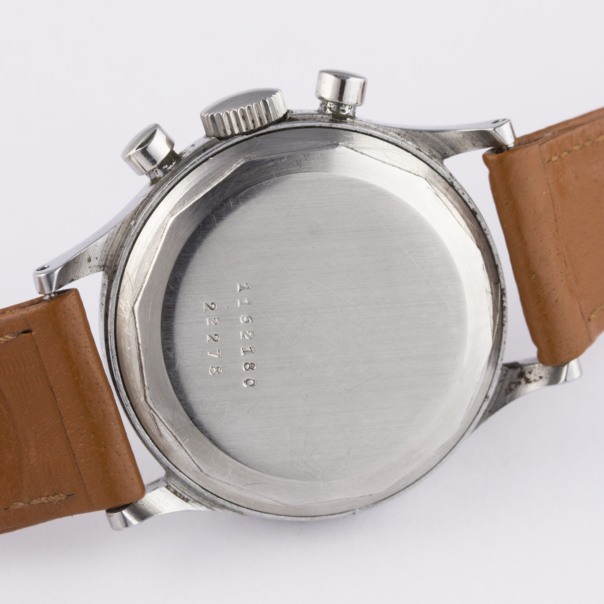 A RARE GENTLEMAN'S STAINLESS STEEL UNIVERSAL GENEVE COMPAX CHRONOGRAPH WRIST WATCH CIRCA 1950s, REF. - Image 6 of 8