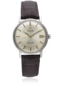 A GENTLEMAN'S STAINLESS STEEL OMEGA SEAMASTER DE VILLE AUTOMATIC WRIST WATCH CIRCA 1960s, WITH OMEGA