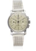 A GENTLEMAN'S STAINLESS STEEL UNIVERSAL GENEVE UNI COMPAX CHRONOGRAPH WRIST WATCH CIRCA 1940s D: