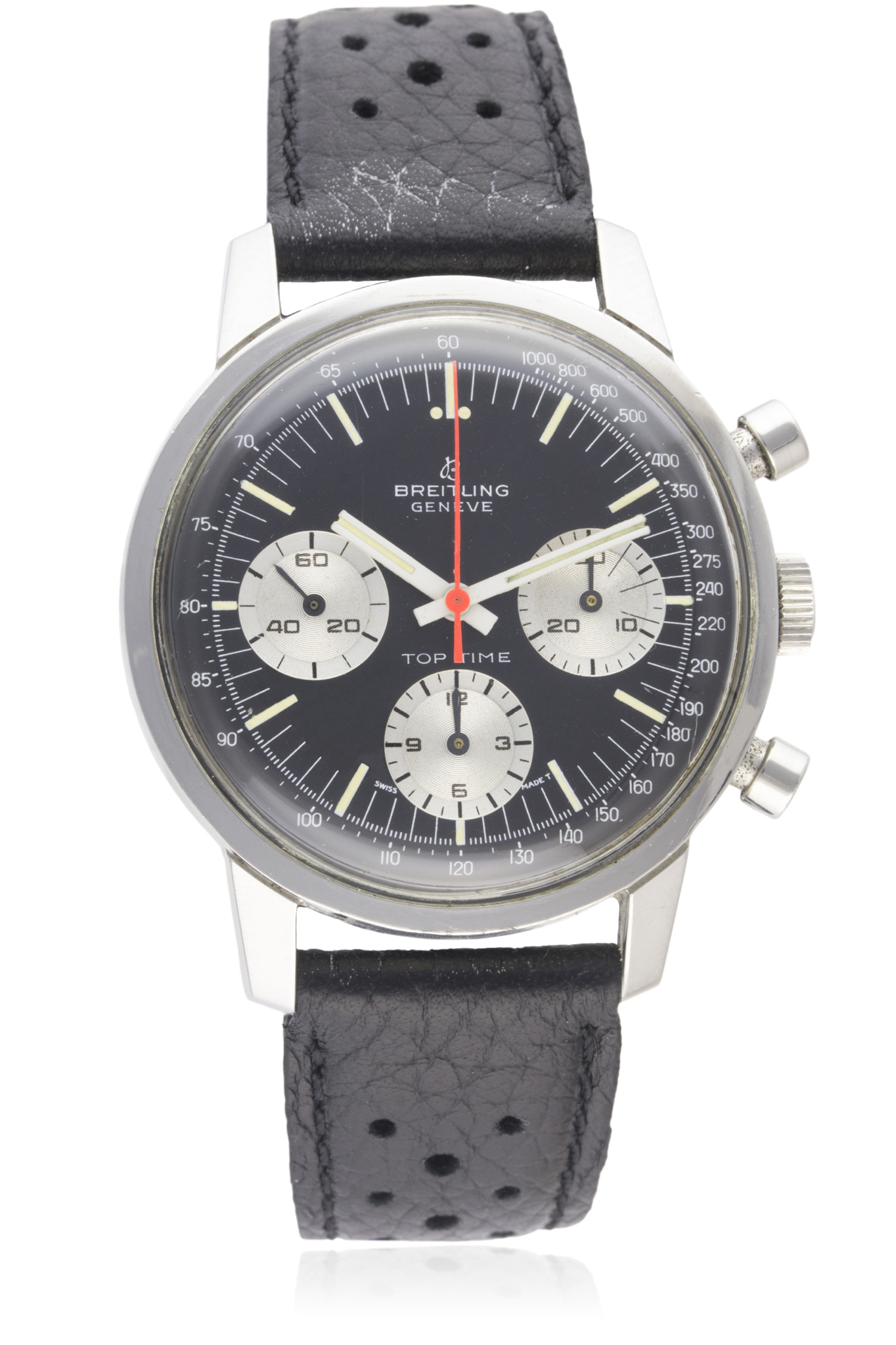 A RARE GENTLEMAN'S STAINLESS STEEL BREITLING TOP TIME CHRONOGRAPH WRIST WATCH CIRCA 1960s, REF. - Image 2 of 2