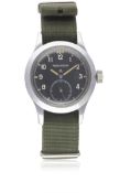 A GENTLEMAN'S BRITISH MILITARY JAEGER LECOULTRE W.W.W. WRIST WATCH CIRCA 1940s, PART OF THE "DIRTY