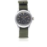 A GENTLEMAN'S BRITISH MILITARY JAEGER LECOULTRE W.W.W. WRIST WATCH CIRCA 1940s, PART OF THE "DIRTY