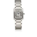 A LADIES STAINLESS STEEL CARTIER TANK FRANCAISE BRACELET WATCH CIRCA 2000s, REF. 2384 Movement: