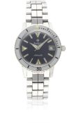 A GENTLEMAN'S STAINLESS STEEL ZODIAC SEA WOLF AUTOMATIC DIVERS BRACELET WATCH CIRCA 1960s