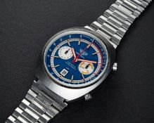 A RARE GENTLEMAN'S STAINLESS STEEL HEUER MONTREAL AUTOMATIC CHRONOGRAPH BRACELET WATCH CIRCA