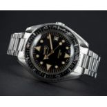 A VERY RARE GENTLEMAN'S STAINLESS STEEL EBERHARD & CO SCAFOGRAF 300 AUTOMATIC DIVERS BRACELET