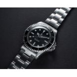 A RARE GENTLEMAN'S STAINLESS STEEL ROLEX OYSTER PERPETUAL SUBMARINER BRACELET WATCH DATED 1967, REF.