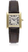A GENTLEMAN'S 18K SOLID GOLD CARTIER TANK FRANCAISE AUTOMATIC WRIST WATCH CIRCA 2000s, REF. 1840