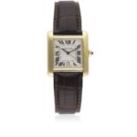 A GENTLEMAN'S 18K SOLID GOLD CARTIER TANK FRANCAISE AUTOMATIC WRIST WATCH CIRCA 2000s, REF. 1840