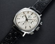 A RARE GENTLEMAN'S STAINLESS STEEL HEUER CAMARO CHRONOGRAPH WRIST WATCH CIRCA 1970, REF. 7220S