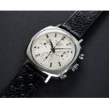 A RARE GENTLEMAN'S STAINLESS STEEL HEUER CAMARO CHRONOGRAPH WRIST WATCH CIRCA 1970, REF. 7220S