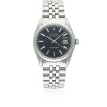 A GENTLEMAN'S STEEL & WHITE GOLD ROLEX OYSTER PERPETUAL DATEJUST BRACELET WATCH CIRCA 1969, REF.