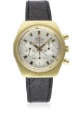 A RARE GENTLEMAN'S 18K SOLID GOLD ZENITH EL PRIMERO AUTOMATIC CHRONOGRAPH WRIST WATCH CIRCA 1972,