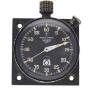 A BRITISH MILITARY HEUER MONTE CARLO RAF DASHBOARD TIMER DATED 1976 Movement: Manual wind, signed