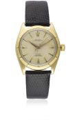 A RARE GENTLEMAN'S 18K SOLID GOLD ROLEX OYSTER PERPETUAL OFFICIALLY CERTIFIED CHRONOMETER WRIST