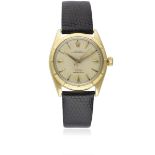 A RARE GENTLEMAN'S 18K SOLID GOLD ROLEX OYSTER PERPETUAL OFFICIALLY CERTIFIED CHRONOMETER WRIST