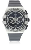 A GENTLEMAN'S STAINLESS STEEL OMEGA DOUBLE EAGLE CONSTELLATION CHRONOGRAPH WRIST WATCH DATED 2011,