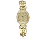 A FINE LADIES 18K SOLID GOLD, DIAMOND & EMERALD AUDEMARS PIGUET AUDEMARINE BRACELET WATCH CIRCA