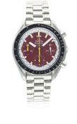 A GENTLEMAN'S STAINLESS STEEL OMEGA SPEEDMASTER AUTOMATIC CHRONOGRAPH BRACELET WATCH CIRCA 1995,