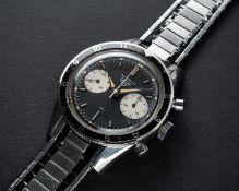 AN EXTREMELY RARE GENTLEMAN'S STAINLESS STEEL HEUER AUTAVIA CHRONOGRAPH BRACELET WATCH CIRCA