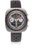 A GENTLEMAN'S STAINLESS STEEL TANIS RACING TEAM SPECIAL RACING CHRONOGRAPH WRIST WATCH CIRCA 1970s