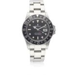 A GENTLEMAN'S STAINLESS STEEL ROLEX OYSTER PERPETUAL GMT MASTER BRACELET WATCH CIRCA 1984, REF.