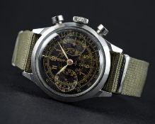 A RARE GENTLEMAN'S LARGE SIZE STAINLESS STEEL CONSUL ANTIMAGNETIC WATERPROOF CHRONOGRAPH WRIST WATCH