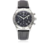 A GENTLEMAN'S STAINLESS STEEL BREGUET TYPE XX AERONAVALE CHRONOGRAPH WRIST WATCH DATED 2003, REF.