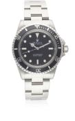 A GENTLEMAN'S STAINLESS STEEL ROLEX OYSTER PERPETUAL SUBMARINER BRACELET WATCH CIRCA 1965, REF. 5513