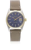 A GENTLEMAN'S STEEL & GOLD ROLEX OYSTER PERPETUAL DATEJUST WRIST WATCH CIRCA 1972, REF. 1601 WITH