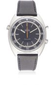 A GENTLEMAN'S LARGE SIZE STAINLESS STEEL OMEGA SEAMASTER CHRONOSTOP WRIST WATCH CIRCA 1969, REF.