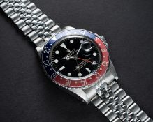 A RARE GENTLEMAN'S STAINLESS STEEL ROLEX OYSTER PERPETUAL GMT MASTER BRACELET WATCH CIRCA 1966, REF.